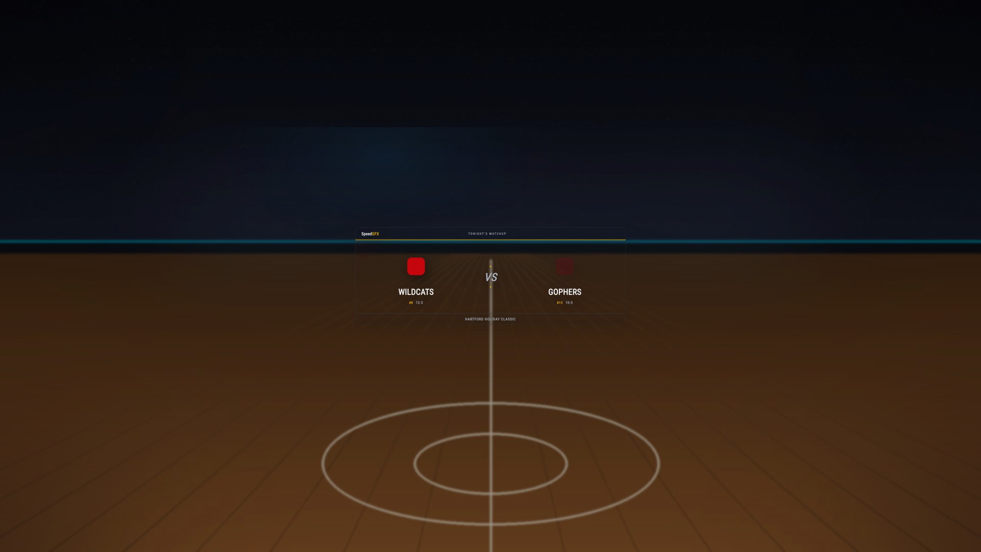 SpeedGFX All Sports team matchup overlay graphic